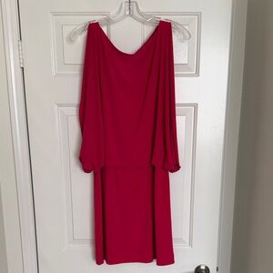 Jessica Simpson Vibrant Pink Long Sleeve Dress